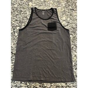 CSG Champs Sports Gear Mens 2XL Tank Top Heather Gray Black Pocket Sleeveless